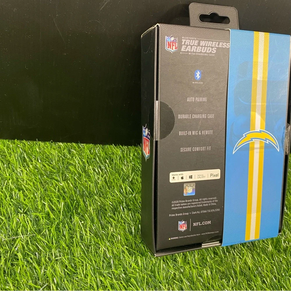 NFL Wireless Earbuds with Charging Case - Blue and Yellow